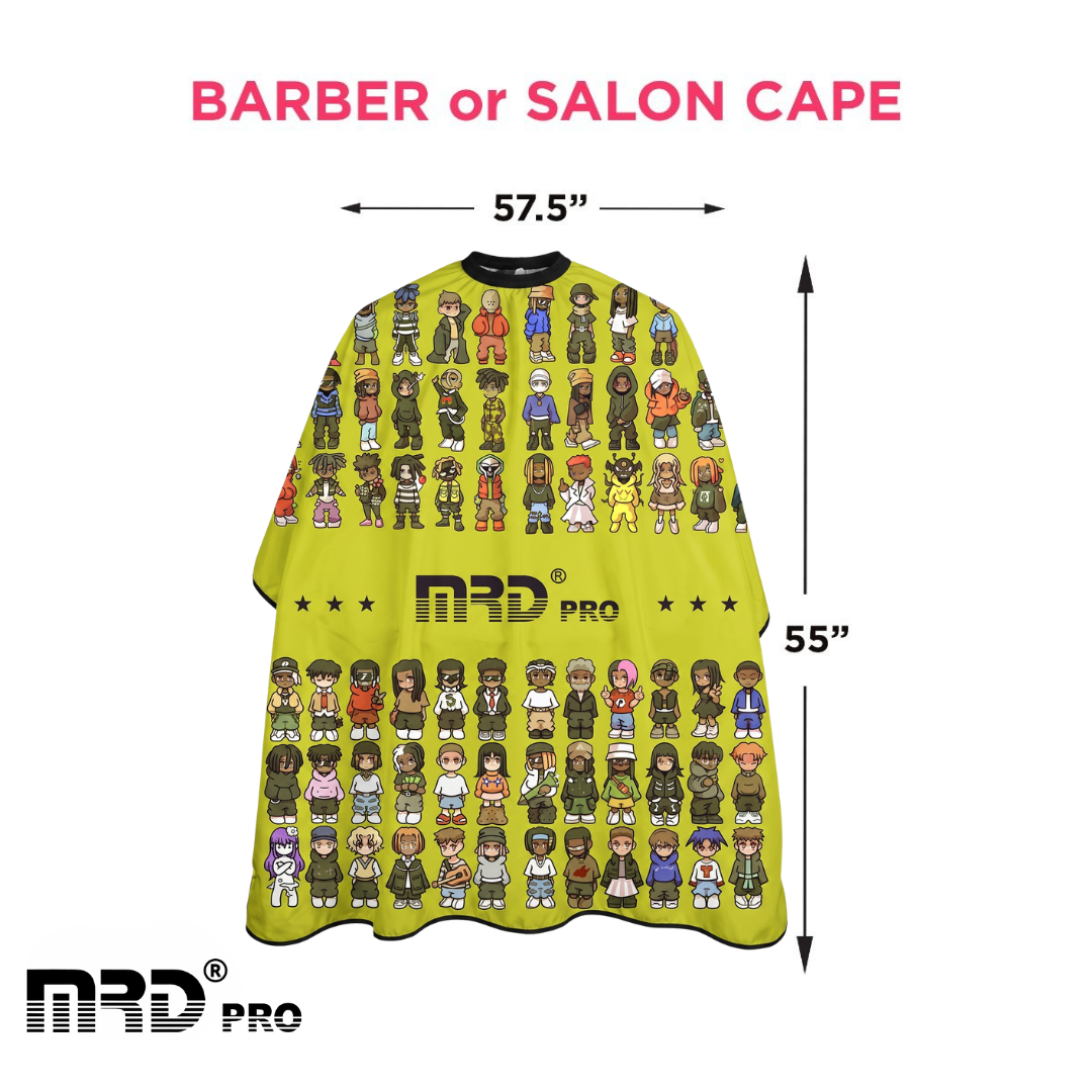 MRD PRO Professional Barber & Salon Cape-GREEN-Anti-Static, Water Resistant
