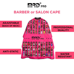 MRD PRO Professional Barber & Salon Cape-PINK-Anti-Static, Water Resistant