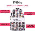 MRD PRO Professional Barber & Salon Cape-WHITE-Anti-Static, Water Resistant