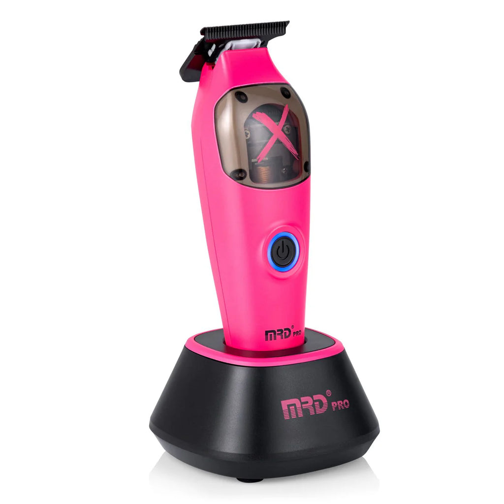 MRDPRO Ultimate X Cordless Hair Trimmer with Vector Motor 10000 RPM & DLC Deep Tooth Blade - Pink