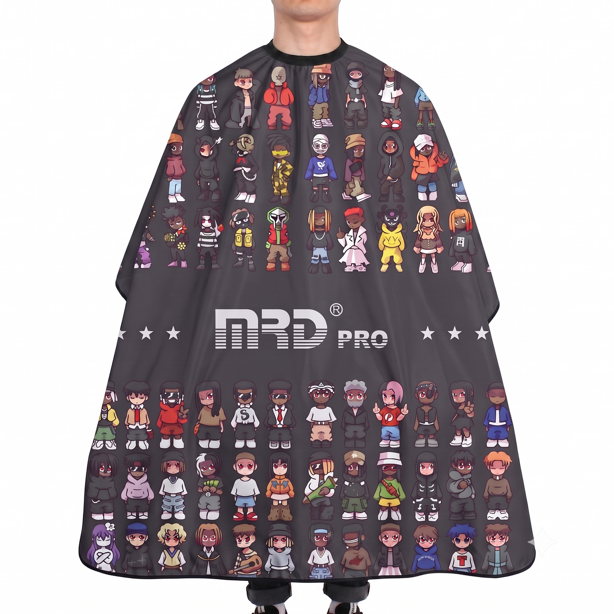MRD PRO Professional Barber & Salon Cape-BLACK-Anti-Static, Water Resistant