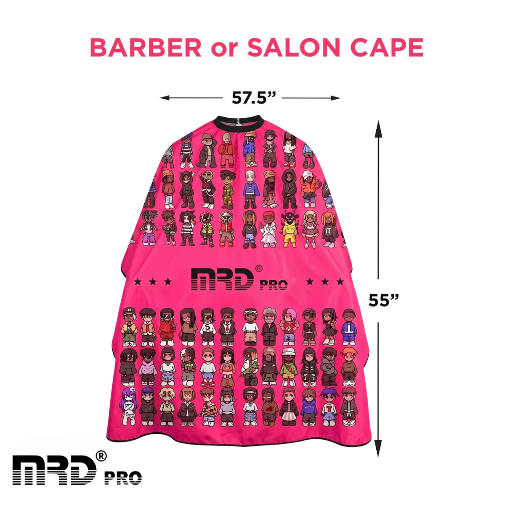 MRD PRO Professional Barber & Salon Cape-PINK-Anti-Static, Water Resistant
