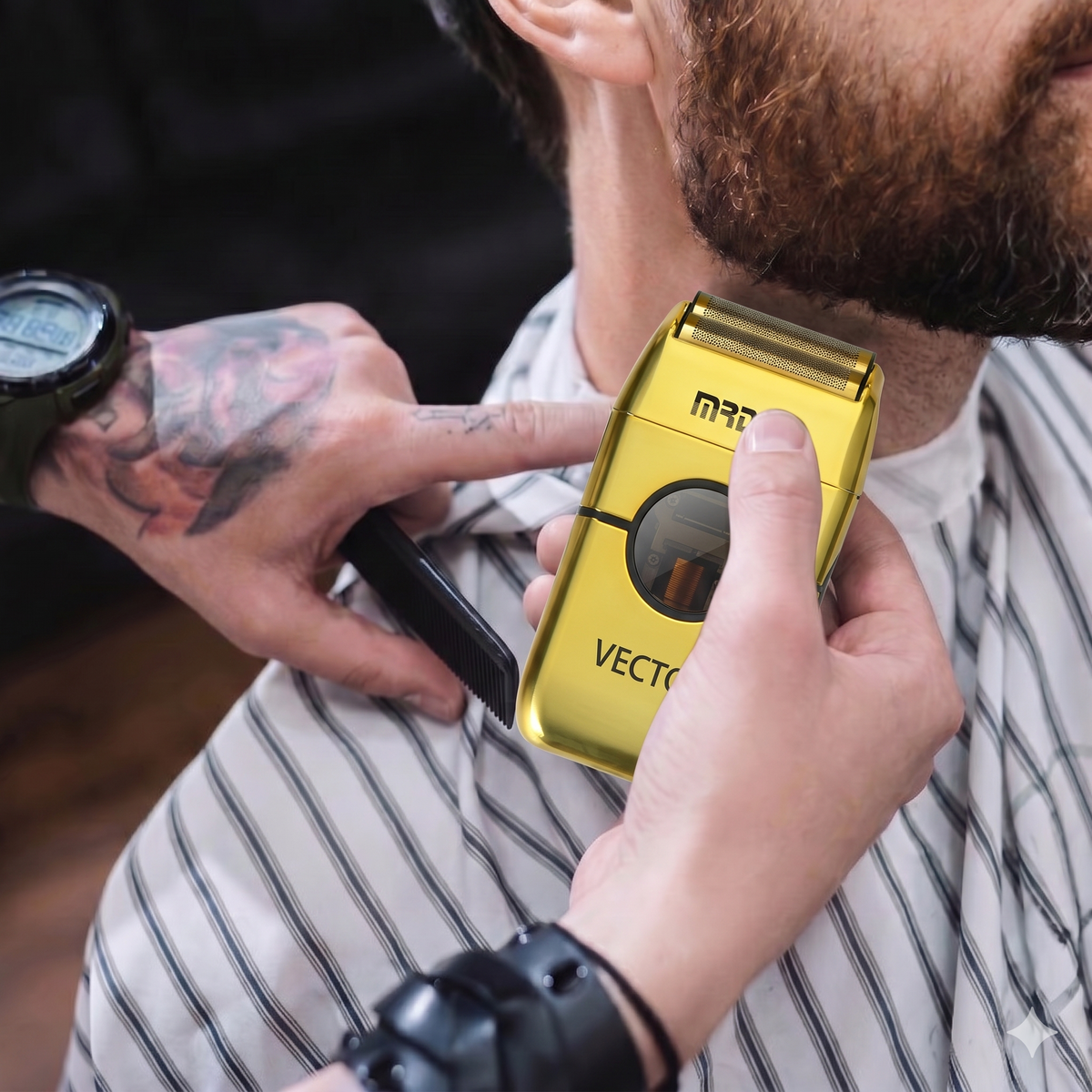 MRDPRO ZB-999 Shaver-GOLD-Smooth, Close Shave with a True Masculine Style
