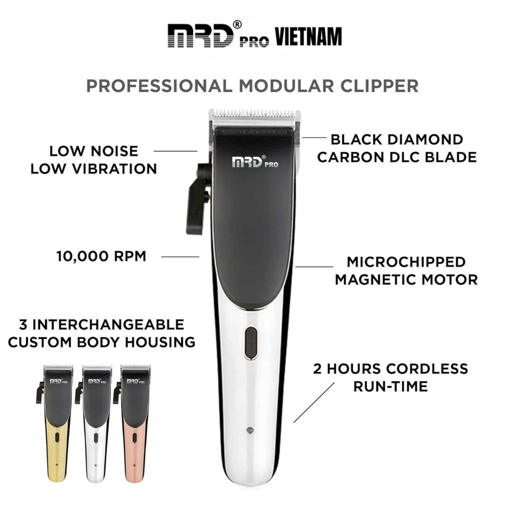 Máquina de cortar pelo profesional MRDpro Ergo HC-90, motor magnético de 10 000 rpm y cuchilla DLC