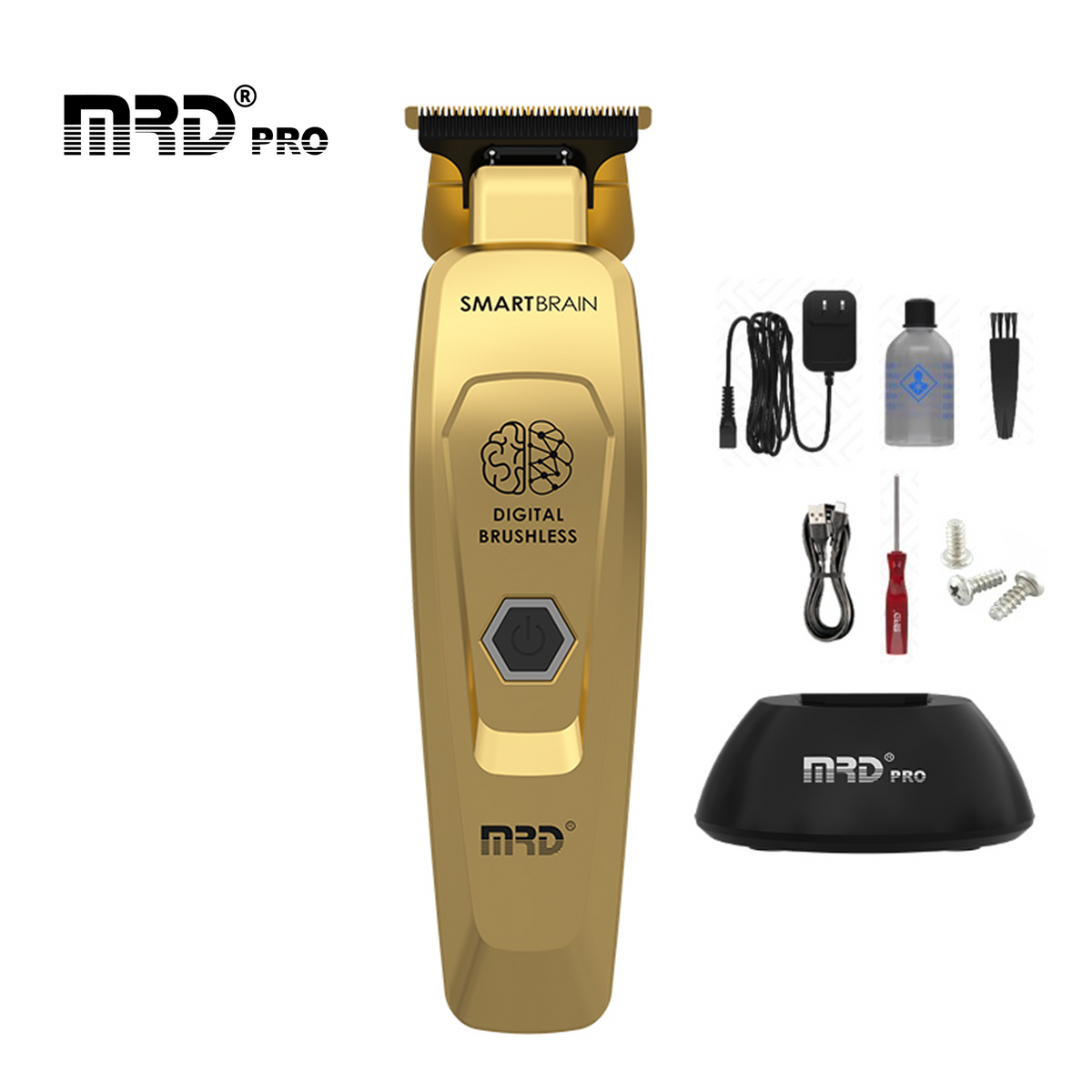 MRD Pro SmartBrain Professional Trimmer-GOLD | 7,500 RPM BLDC Motor | Zero-Gap Skeleton Design