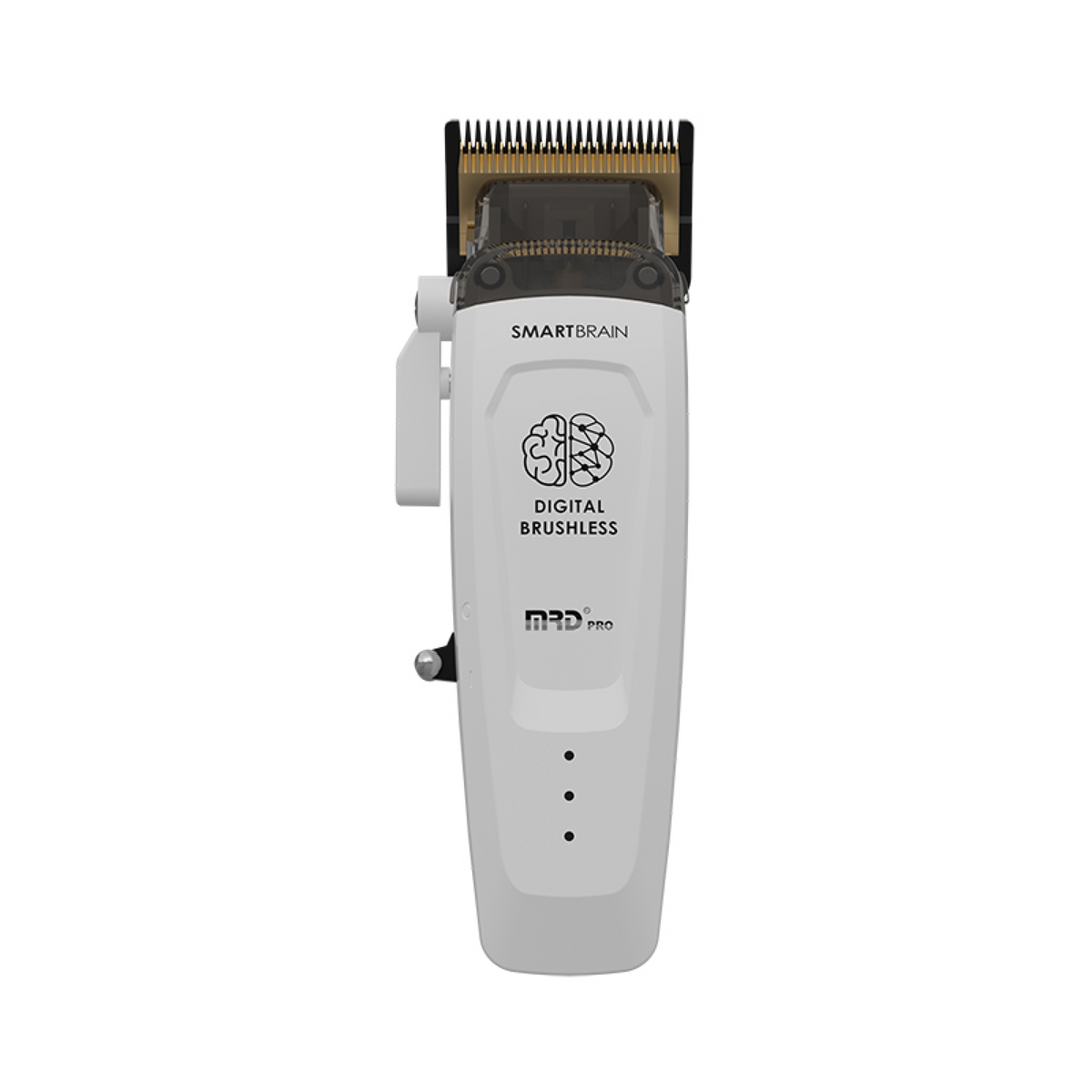MRDPRO SMART BRAIN HC 90-4-WHITE-Premium Brushless Motor Hair Clipper (7200 RPM) with DLC Blade & Zero Gap Adjustable Taper