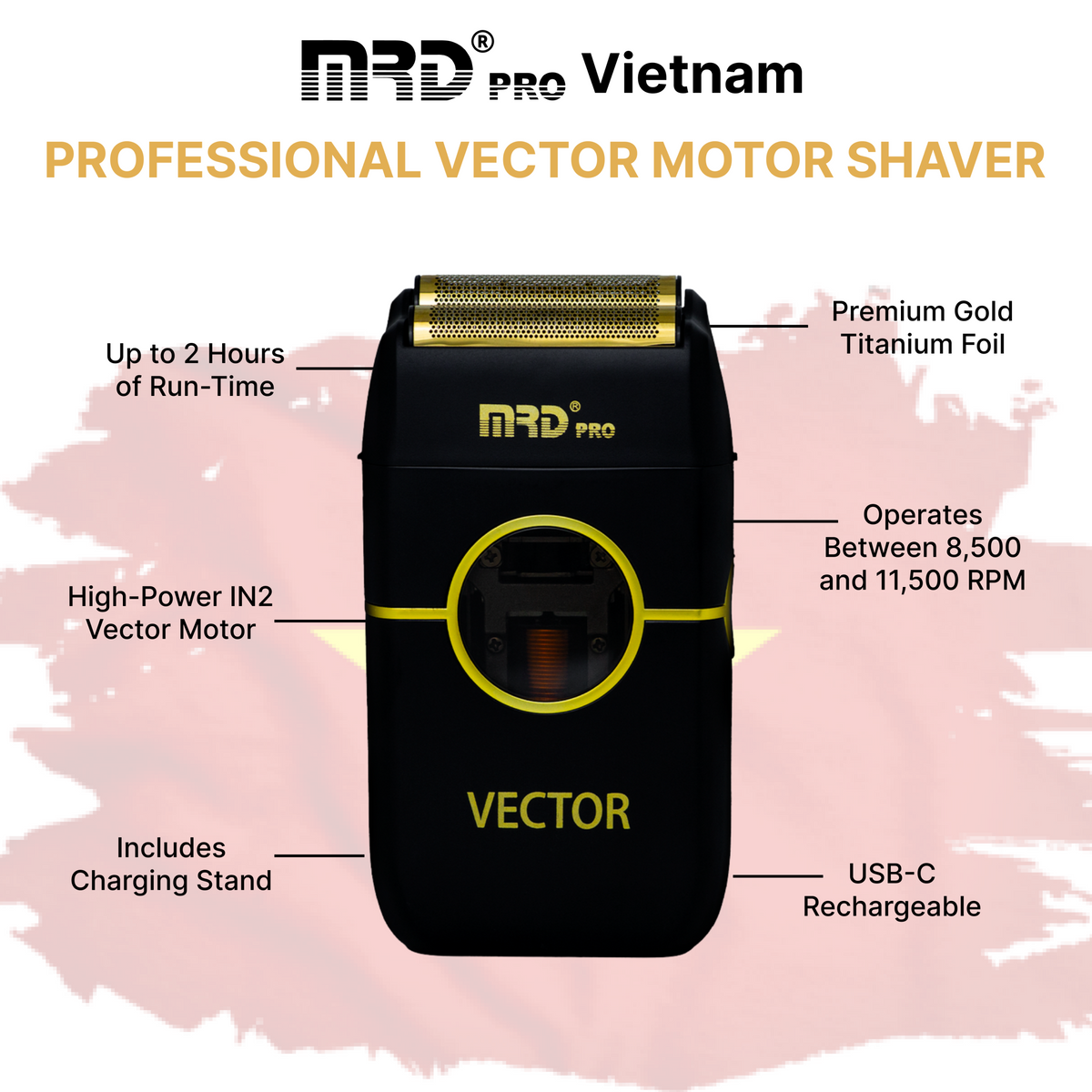 MRDPRO ZB-999 Shaver-BLACK-Smooth, Close Shave with a True Masculine Style