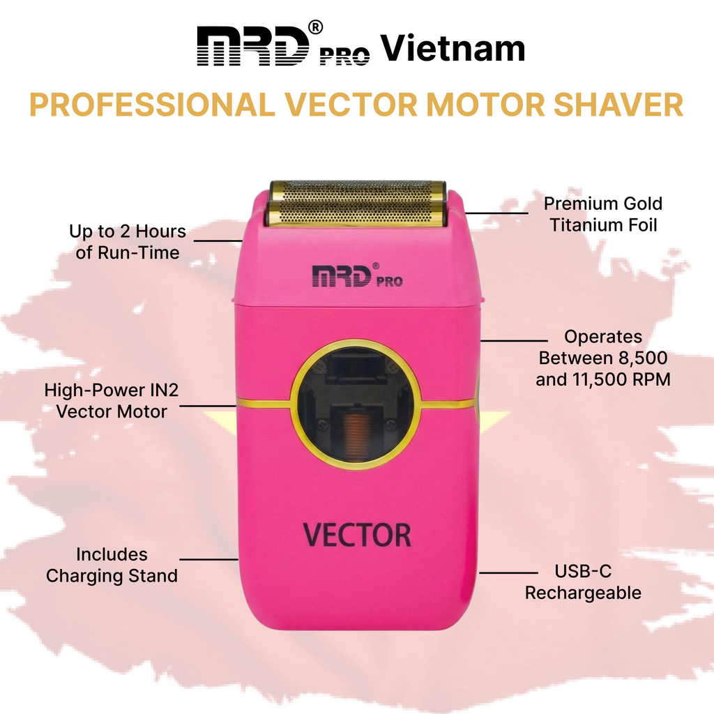 MRDPRO ZB-999 Shaver-PINK-Smooth, Close Shave with a True Masculine Style