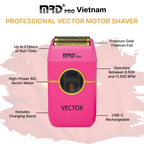 MRDPRO ZB-999 Shaver-PINK-Smooth, Close Shave with a True Masculine Style