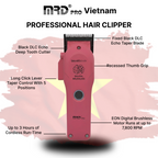 MRDPRO 3969ST Clipper-PINK- Powerful Motor, Ultra-Close Edging, Sharp & Precise