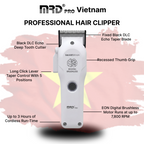 MRDPRO 3969ST Clipper-WHITE- Powerful Motor, Ultra-Close Edging, Sharp & Precise