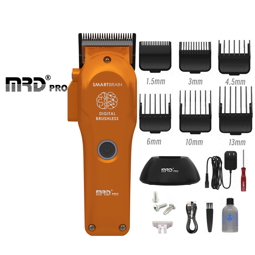 MRDPRO 3969ST Clipper-ORANGE- Powerful Motor, Ultra-Close Edging, Sharp & Precise