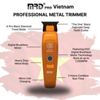 MRD Pro SmartBrain Professional Trimmer-ORANGE | 7,500 RPM BLDC Motor | Zero-Gap Skeleton Design