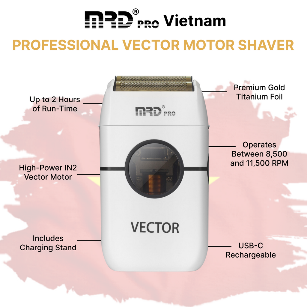 MRDPRO ZB-999 Shaver-WHITE-Smooth, Close Shave with a True Masculine Style