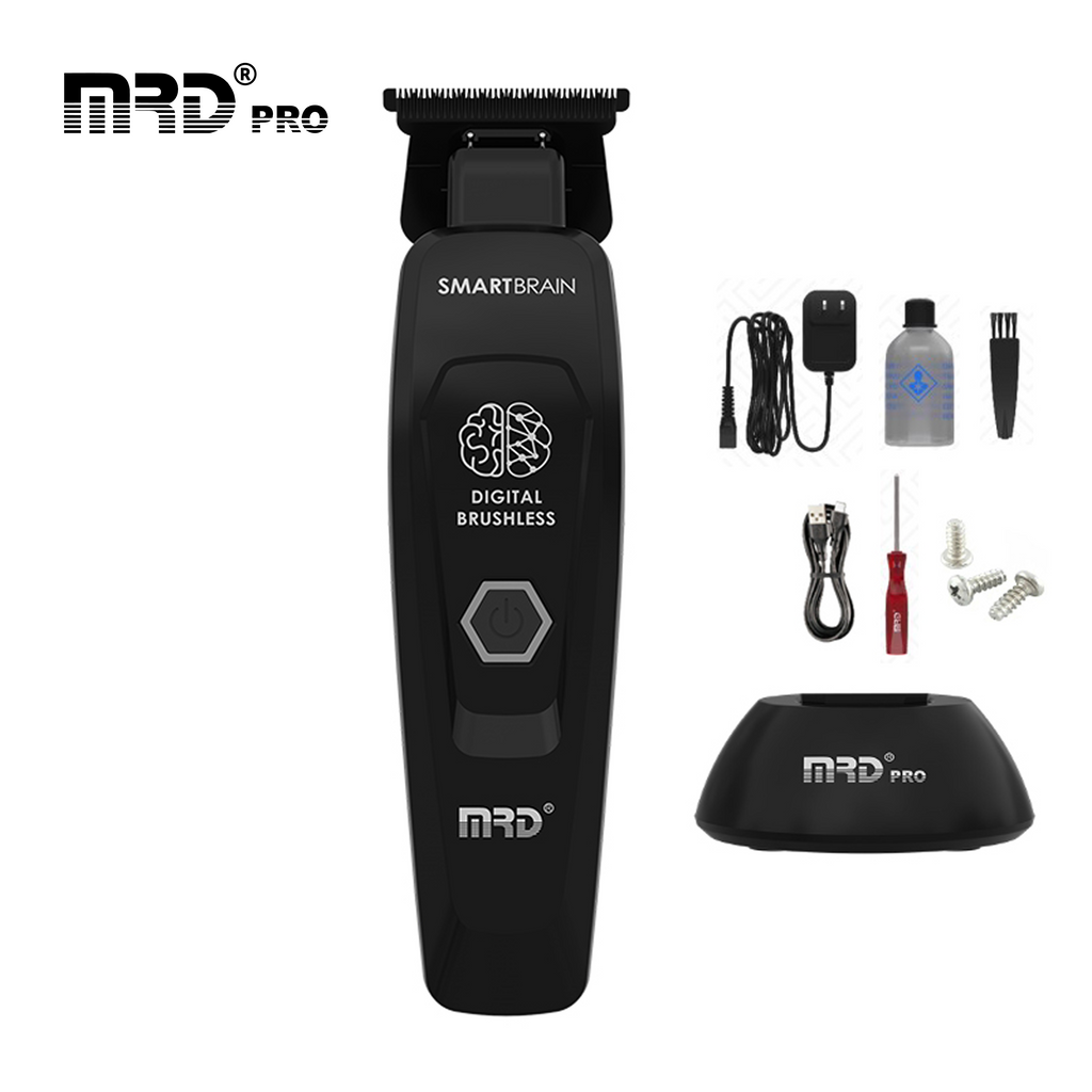 MRD Pro SmartBrain Professional Trimmer-BLACK | 7,500 RPM BLDC Motor | Zero-Gap Skeleton Design