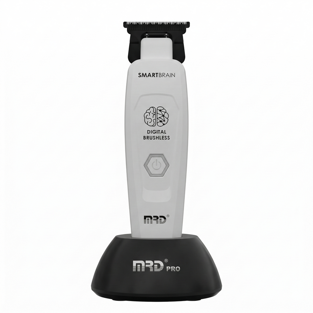 MRD Pro SmartBrain Professional Trimmer-WHITE | 7,500 RPM BLDC Motor | Zero-Gap Skeleton Design
