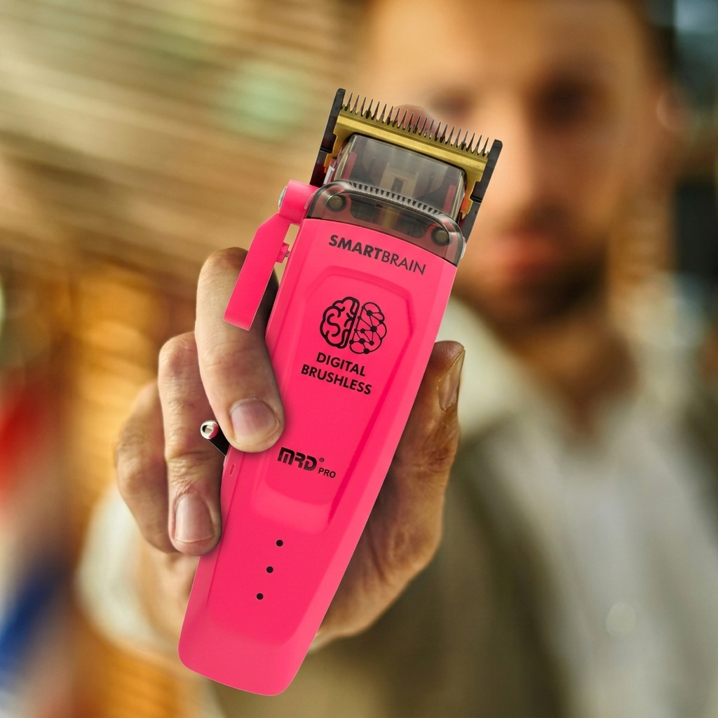 MRDPRO SMART BRAIN HC 90-4-PINK- Premium Brushless Motor Hair Clipper (7200 RPM) with DLC Blade & Zero Gap Adjustable Taper