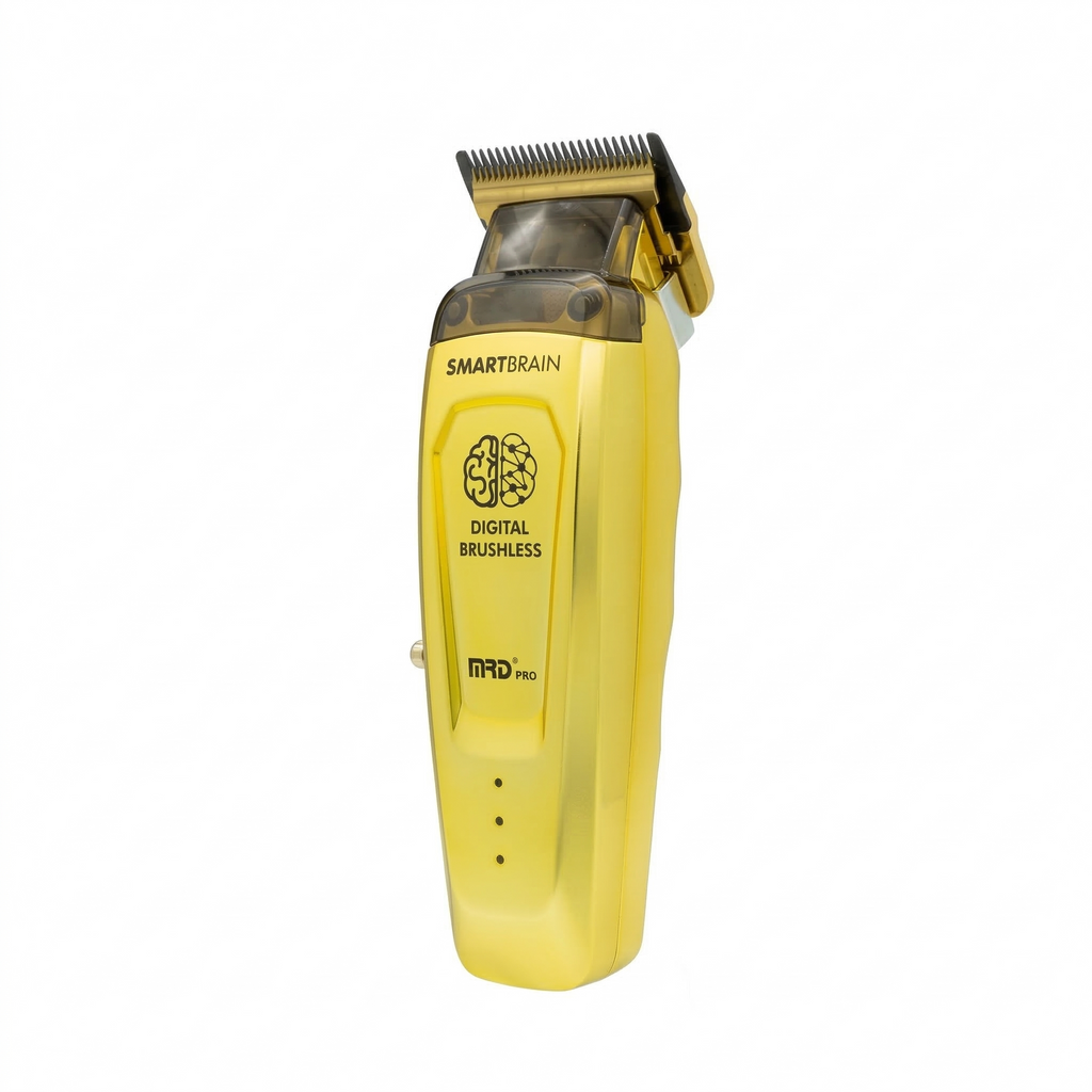 MRDPRO SMART BRAIN HC 90-4-GOLD-Premium Brushless Motor Hair Clipper (7200 RPM) with DLC Blade & Zero Gap Adjustable Taper