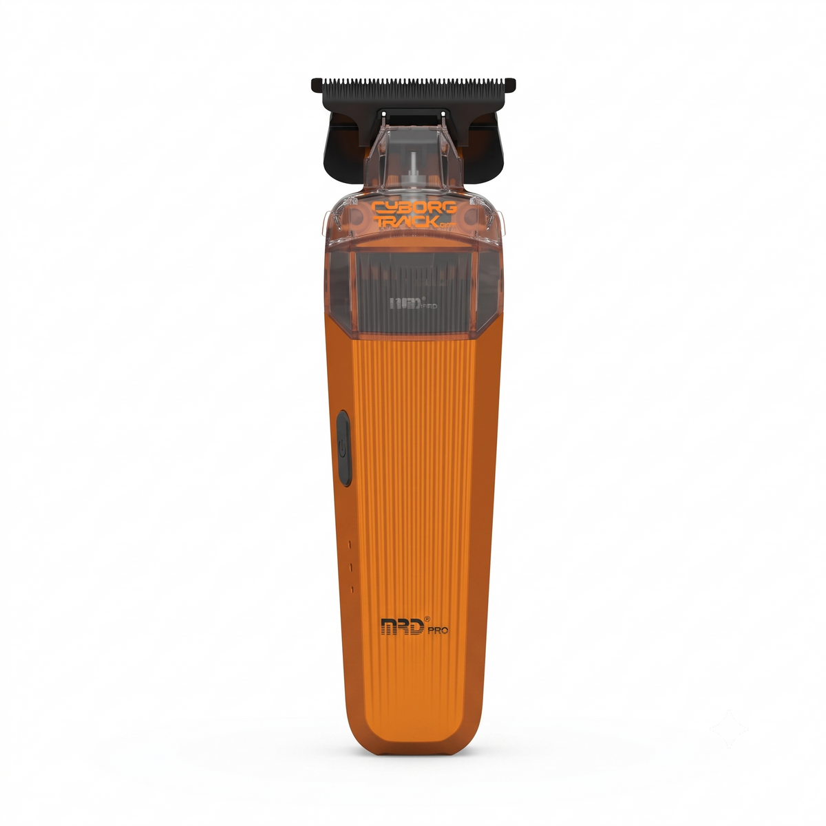 MRD PRO Trimmer CYBORG-ORANGE-Professional Cordless Zero Gapped T-Blade Hair Trimmer - 7200RPM BLPU Motor, DLC Blade & 180 Min Battery