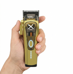 MRD HC-999 XPRO Vector Professional Hair Clipper-GOLD| 11,500 SPM High-Torque Motor | Zero-Gap Titanium Blade