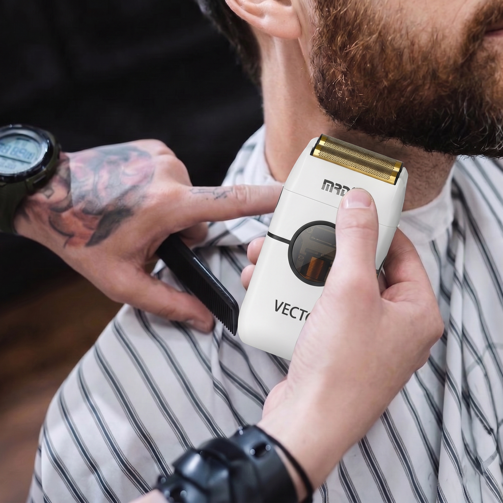 MRDPRO ZB-999 Shaver-WHITE-Smooth, Close Shave with a True Masculine Style