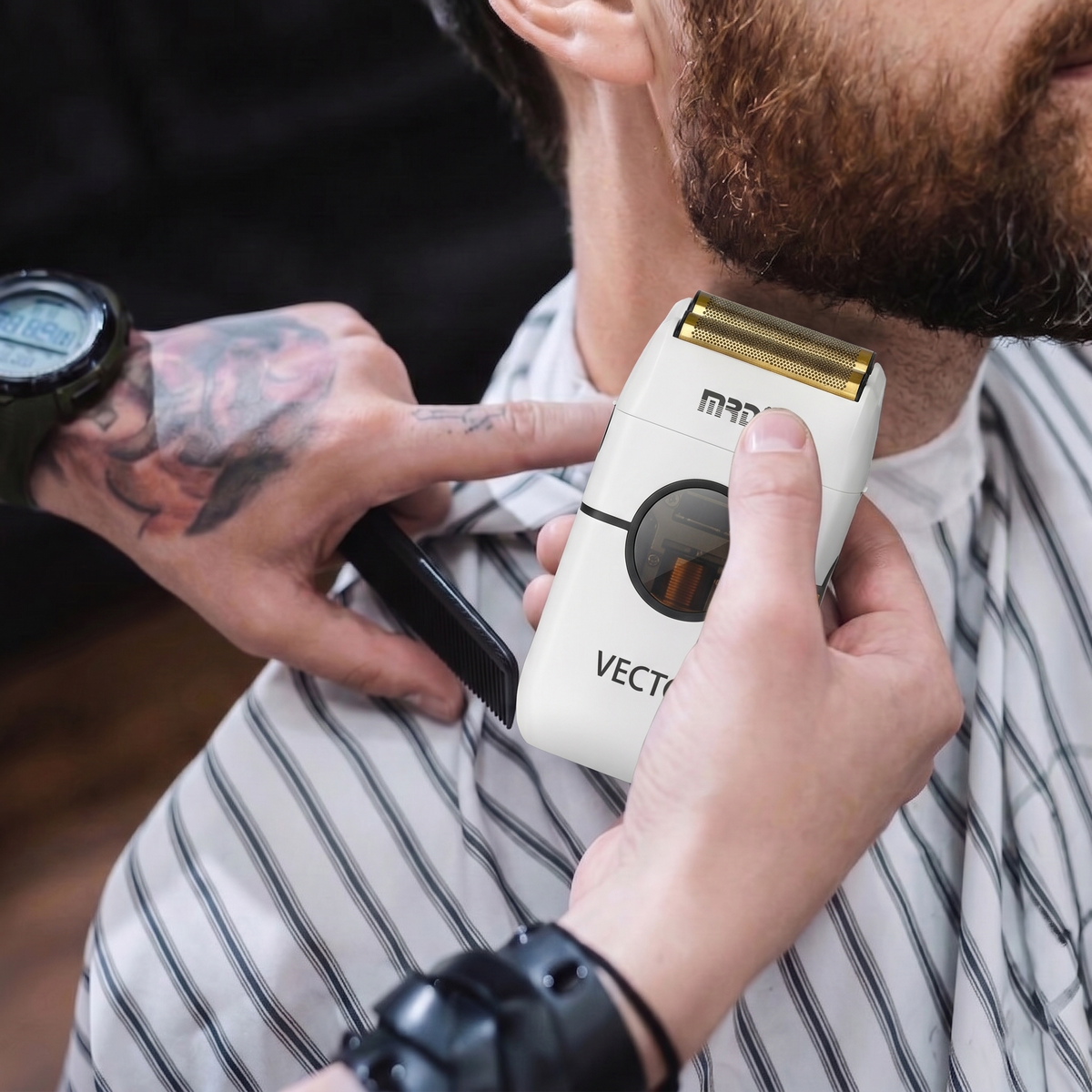 MRDPRO ZB-999 Shaver-WHITE-Smooth, Close Shave with a True Masculine Style