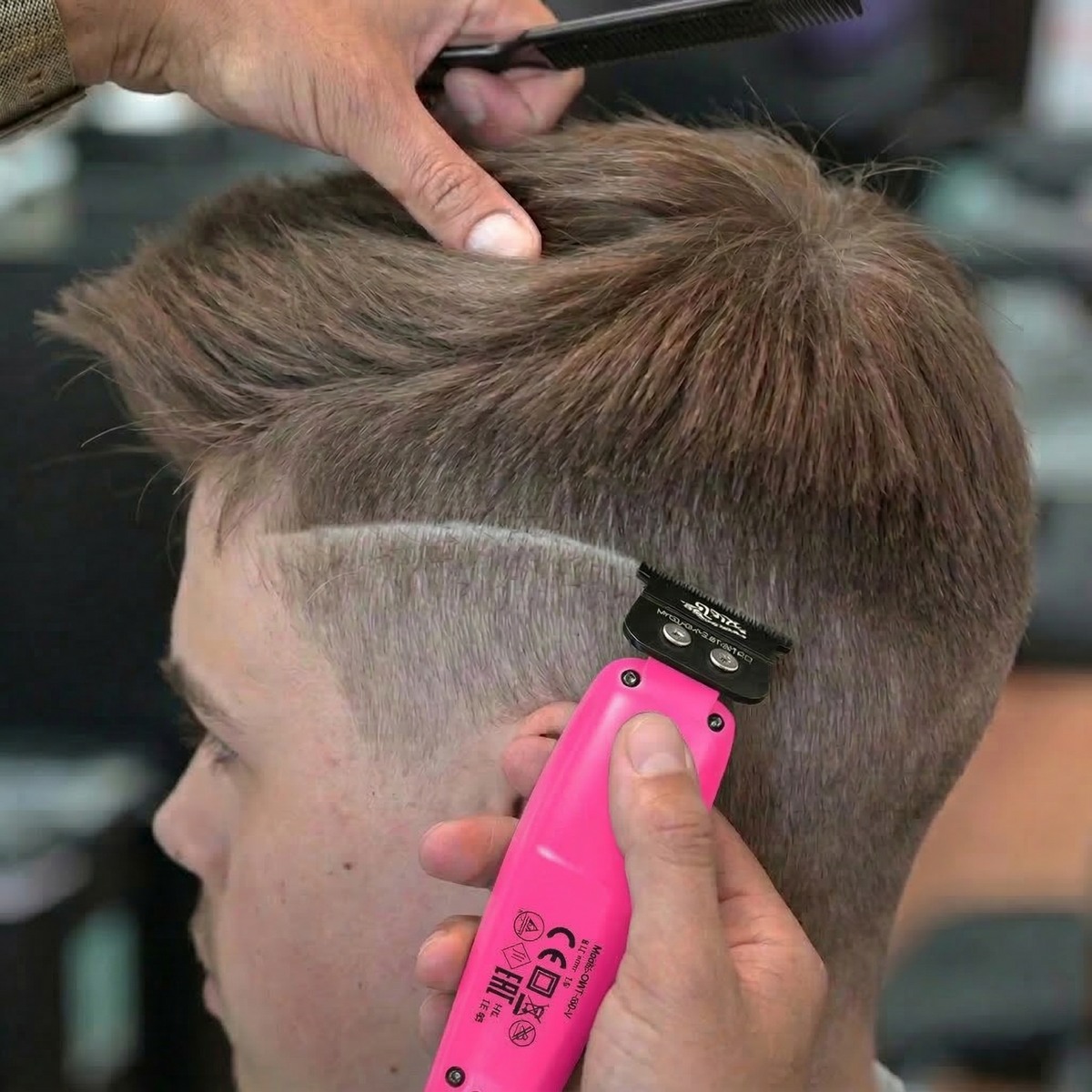 MRD Pro SmartBrain Professional Trimmer-PINK | 7,500 RPM BLDC Motor | Zero-Gap Skeleton Design