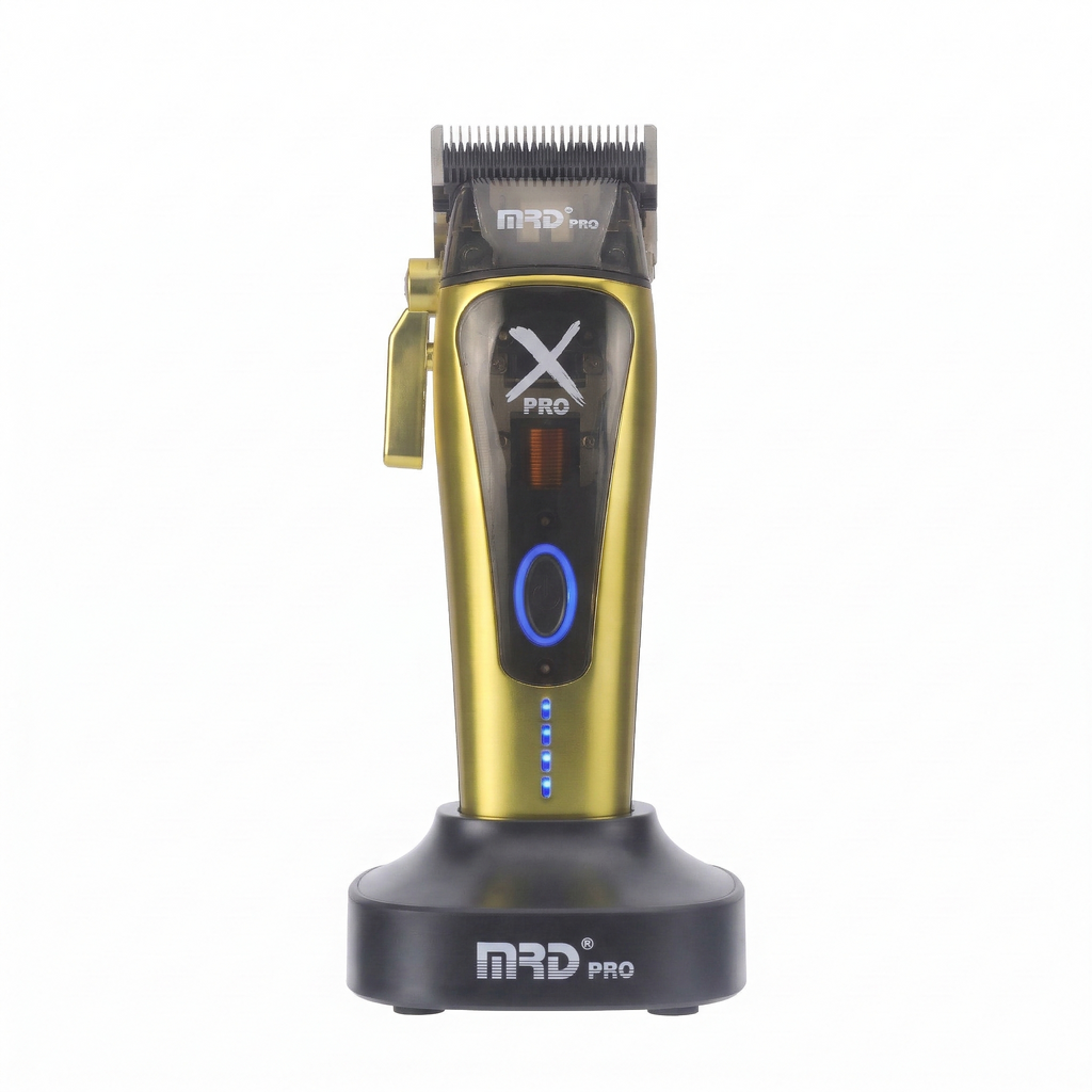 MRD HC-999 XPRO Vector Professional Hair Clipper-GOLD| 11,500 SPM High-Torque Motor | Zero-Gap Titanium Blade