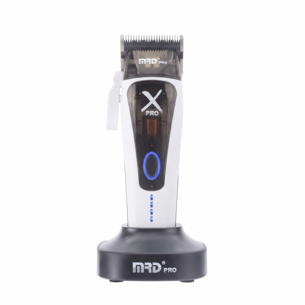 MRD HC-999 XPRO Vector Professional Hair Clipper-WHITE| 11,500 SPM High-Torque Motor | Zero-Gap Titanium Blade