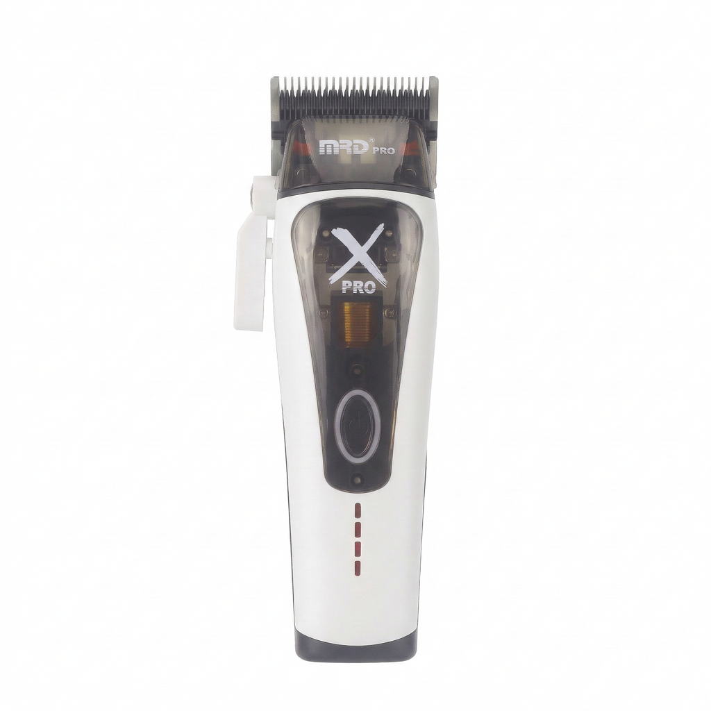 MRD HC-999 XPRO Vector Professional Hair Clipper-WHITE| 11,500 SPM High-Torque Motor | Zero-Gap Titanium Blade