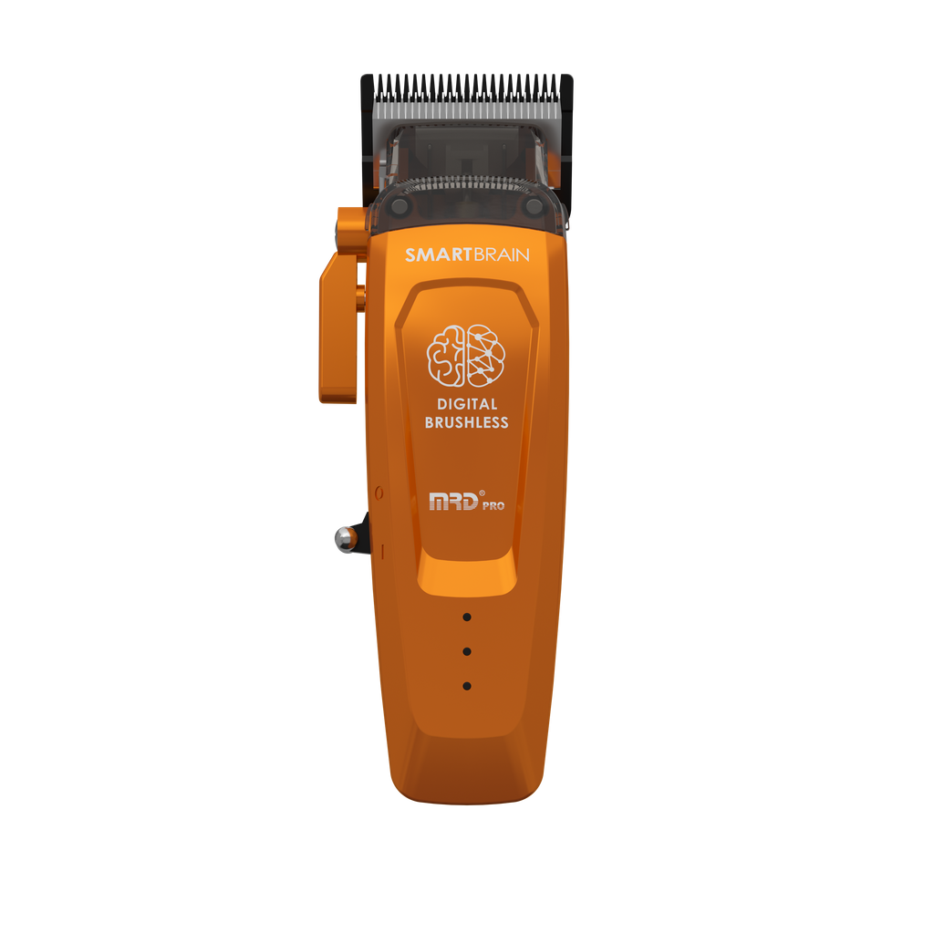 MRDPRO SMART BRAIN HC 90-4-ORANGE-Premium Brushless Motor Hair Clipper (7200 RPM) with DLC Blade & Zero Gap Adjustable Taper