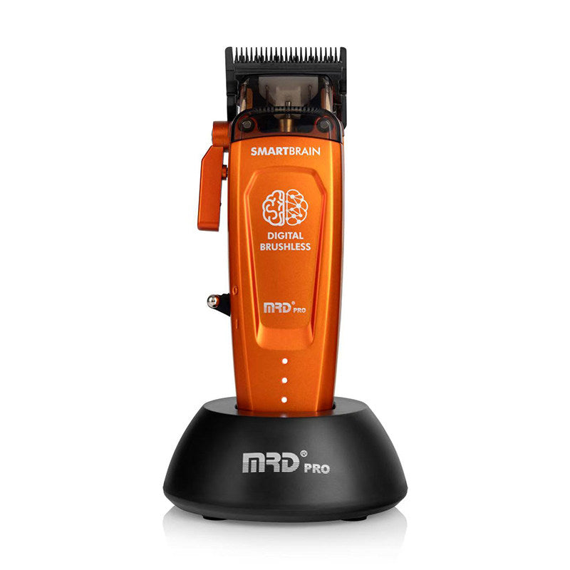MRDPRO SMART BRAIN HC 90-4-ORANGE-Premium Brushless Motor Hair Clipper (7200 RPM) with DLC Blade & Zero Gap Adjustable Taper