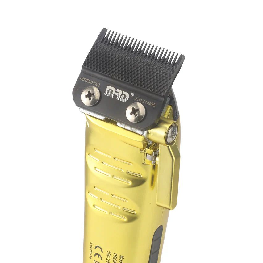 MRD HC-999 XPRO Vector Professional Hair Clipper-GOLD| 11,500 SPM High-Torque Motor | Zero-Gap Titanium Blade
