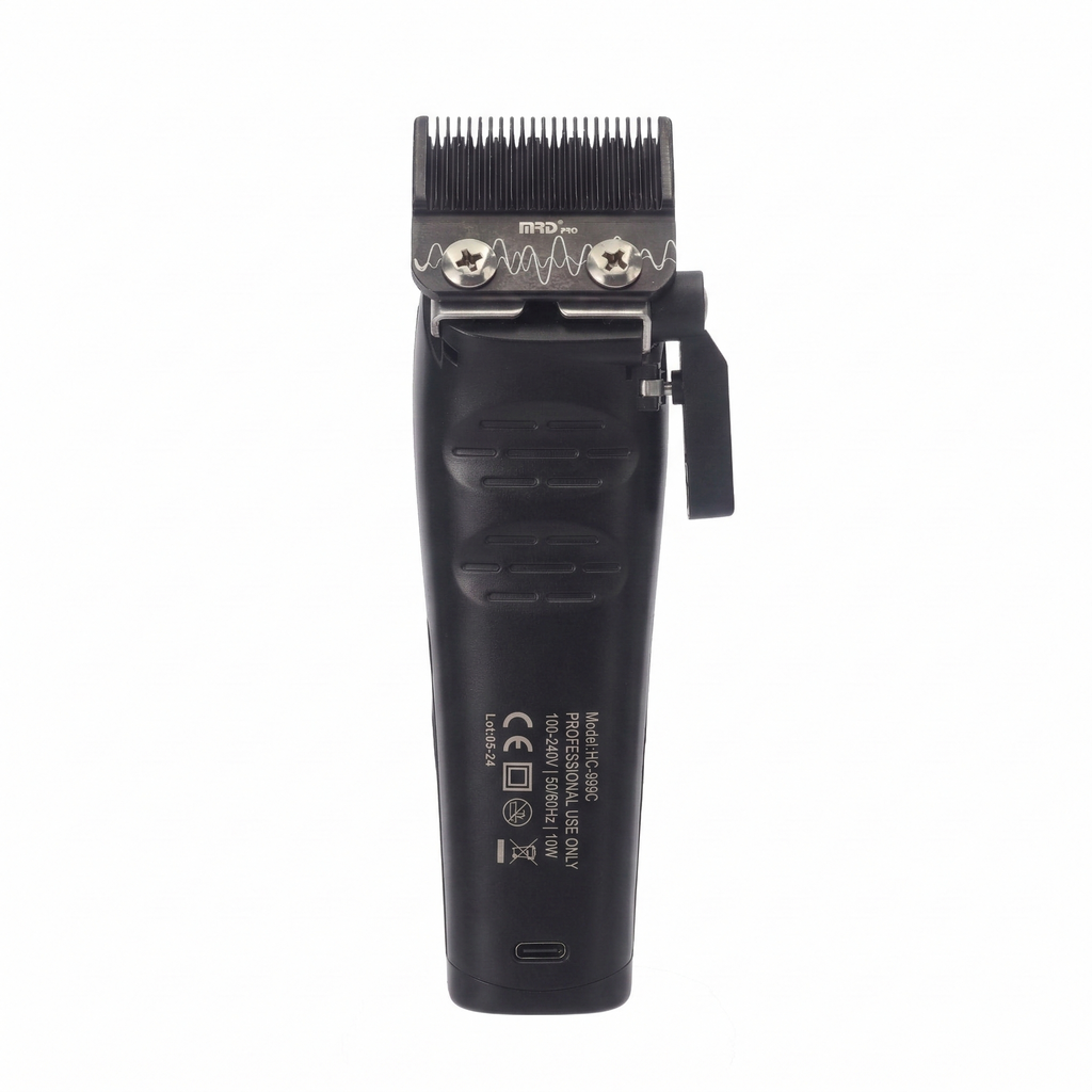 MRD HC-999 XPRO Vector Professional Hair Clipper-BLACK | 11,500 SPM High-Torque Motor | Zero-Gap Titanium Blade