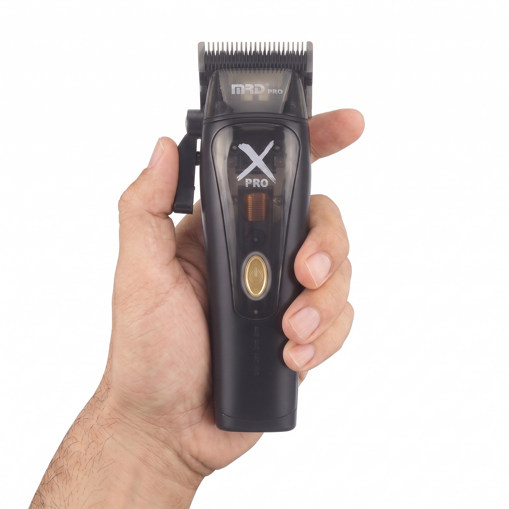 MRD HC-999 XPRO Vector Professional Hair Clipper-BLACK | 11,500 SPM High-Torque Motor | Zero-Gap Titanium Blade