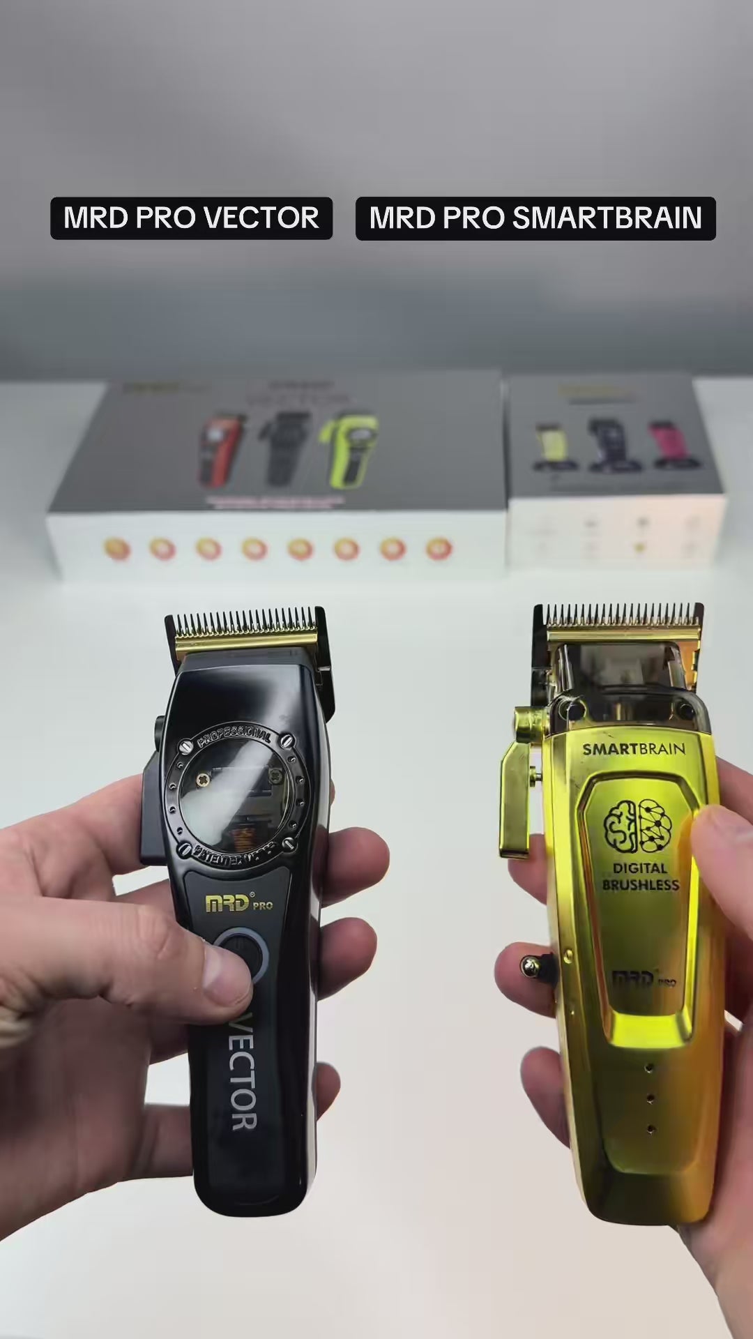 MRDPRO SMART BRAIN HC 90-4-GOLD-Premium Brushless Motor Hair Clipper (7200 RPM) with DLC Blade & Zero Gap Adjustable Taper