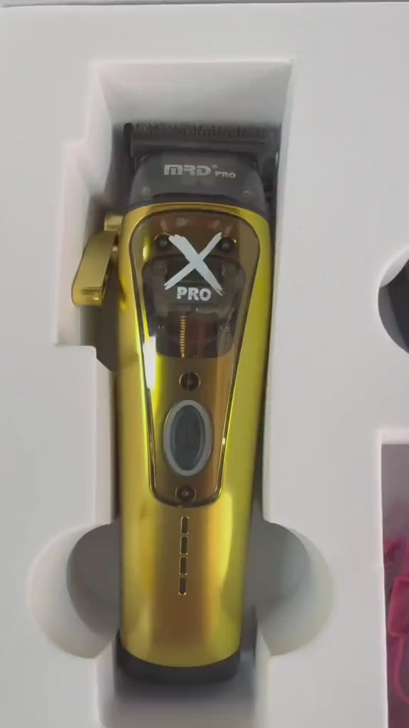 MRD HC-999 XPRO Vector Professional Hair Clipper-GOLD| 11,500 SPM High-Torque Motor | Zero-Gap Titanium Blade
