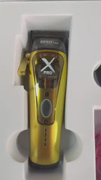 MRD HC-999 XPRO Vector Professional Hair Clipper-GOLD| 11,500 SPM High-Torque Motor | Zero-Gap Titanium Blade