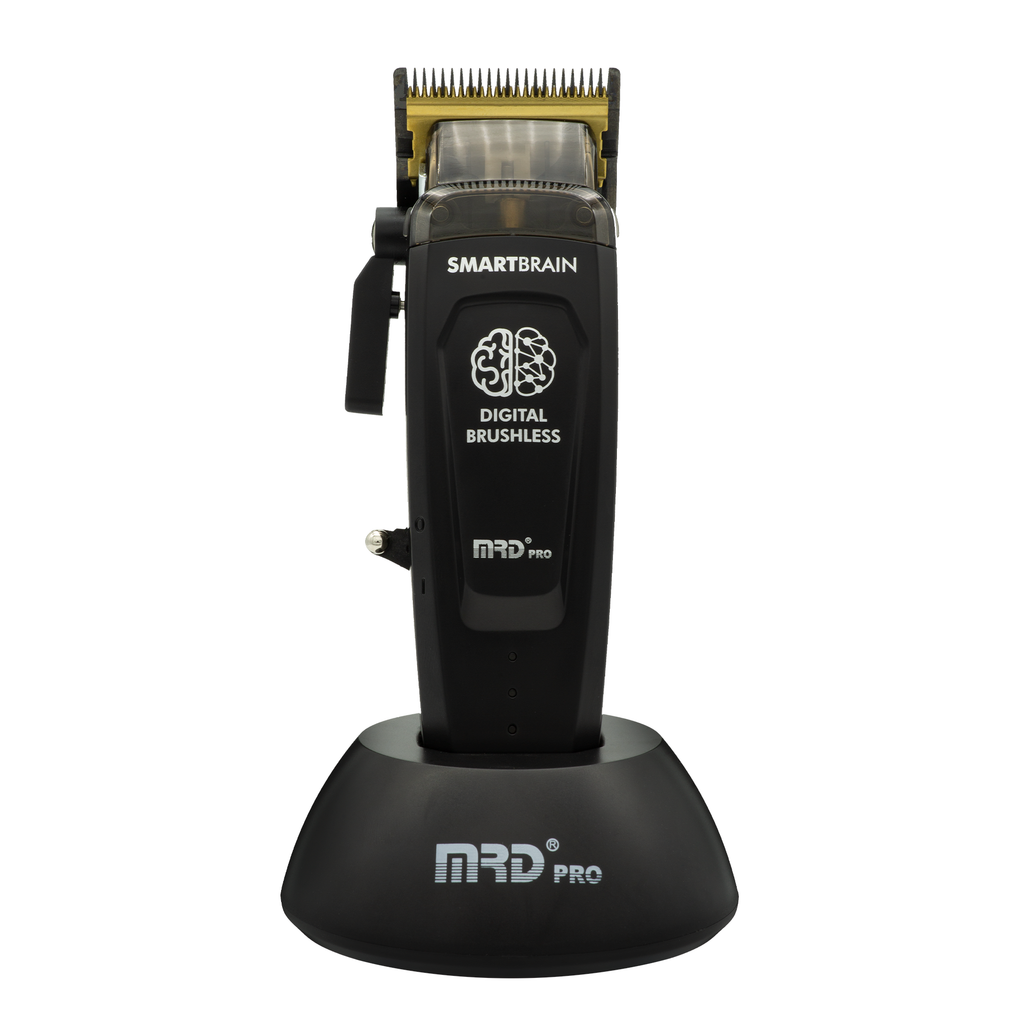 MRDPRO SMART BRAIN HC 90-4-BLACK-Premium Brushless Motor Hair Clipper (7200 RPM) with DLC Blade & Zero Gap Adjustable Taper
