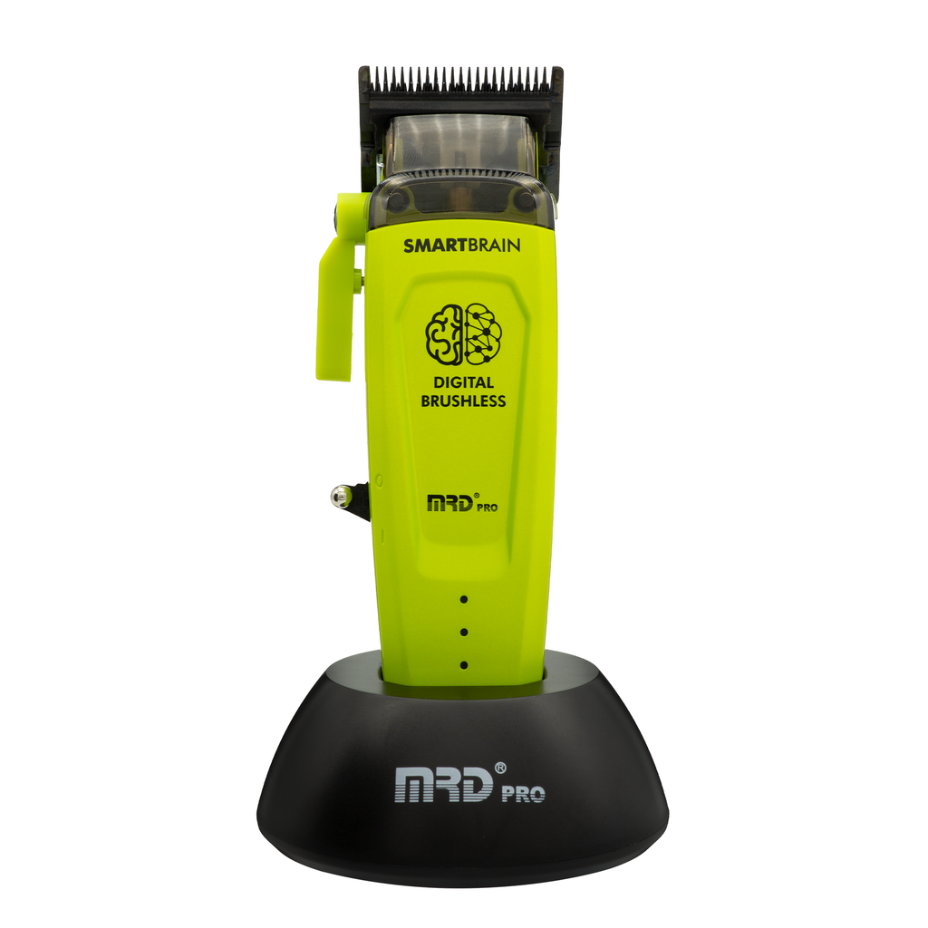 MRDPRO SMART BRAIN HC 90-4-GREEN-Premium Brushless Motor Hair Clipper (7200 RPM) with DLC Blade & Zero Gap Adjustable Taper